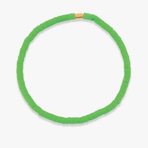 PURA VIDA Bright Green Cabrillo Vinyl Disc Stretch Bracelet